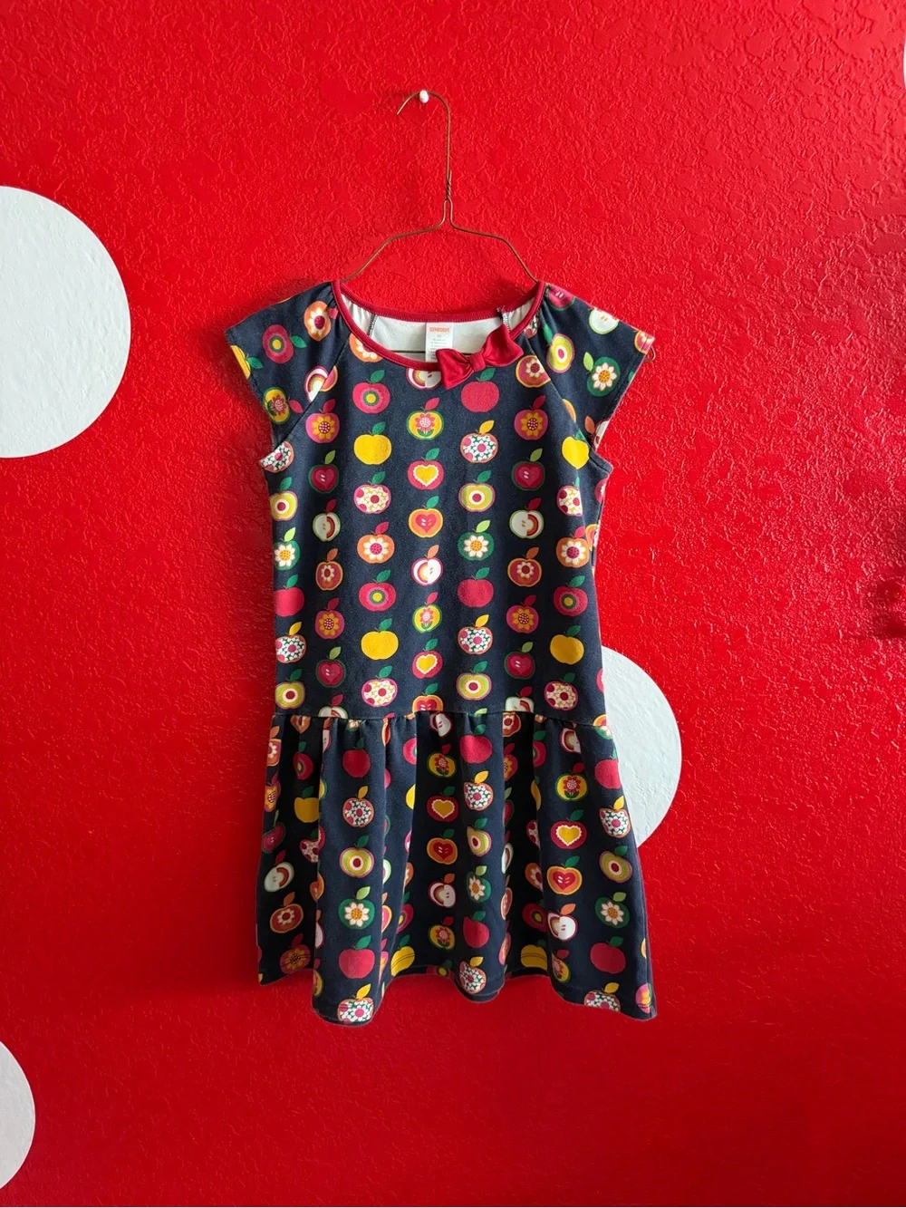 Gymboree Navy Fruit & Heart Cap-Sleeve Dress